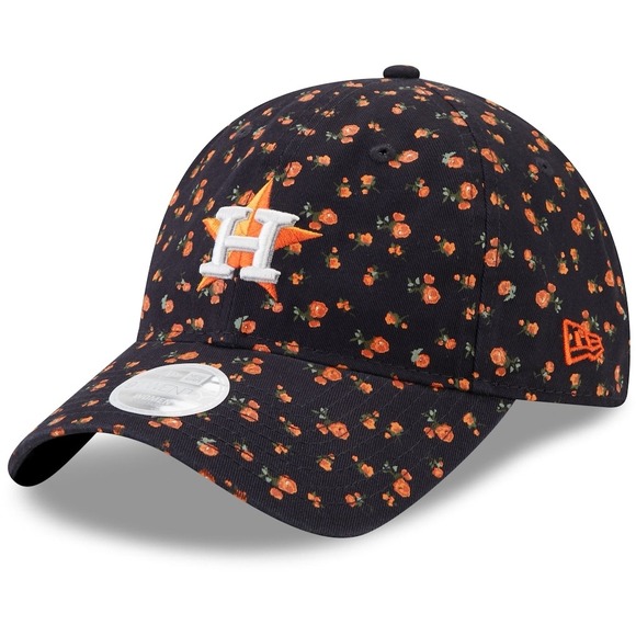 Era Houston Astros 9TWENTY Hat Womens Navy Orange Floral Adjustable Cap main image 5